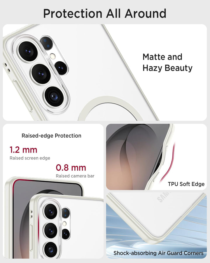 Miimall Magnetische Hülle Kompatibel mit Samsung Galaxy S26 Ultra Hülle Ultradünn 2026, PC+TPU Stoss