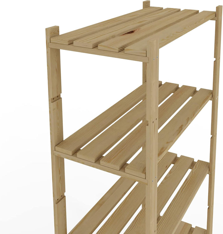 Lenmar Serie B Holzregal, Kiefer, Holz, Hellbeige, B-22 170 x 70 x 40 cm, 5 Böden, Bücherregal, Holz