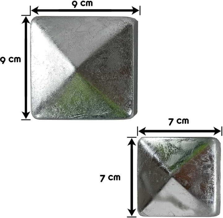 BooGardi Pfostenkappen 10 Stück 7x7 cm · 7x7 · 9x9 · verzinkter Stahl · Holzpfosten Abdeckkappe · Za