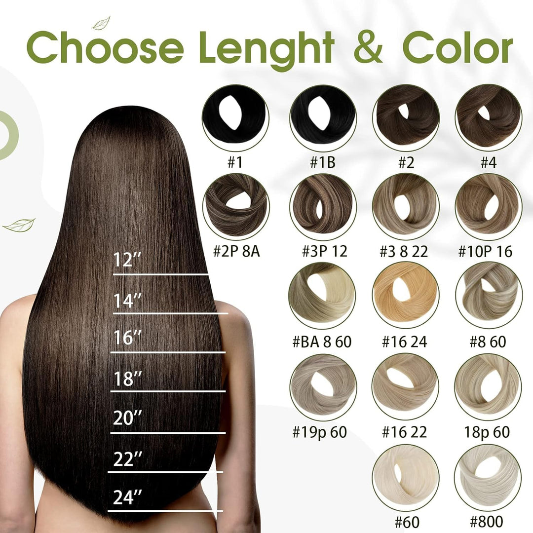 RUNATURE Clip in Extensions Echthaar Blond Extensions Clip in Echthaar 45cm Goldblond mit Hellblond