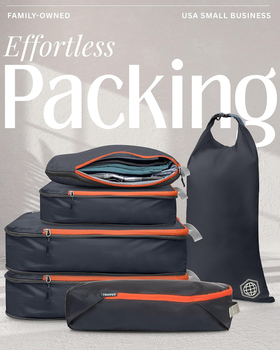 Kompressions-Packtaschen für carryon travel-lightweight stolperten mit Koffer Organizer-Taschen mit