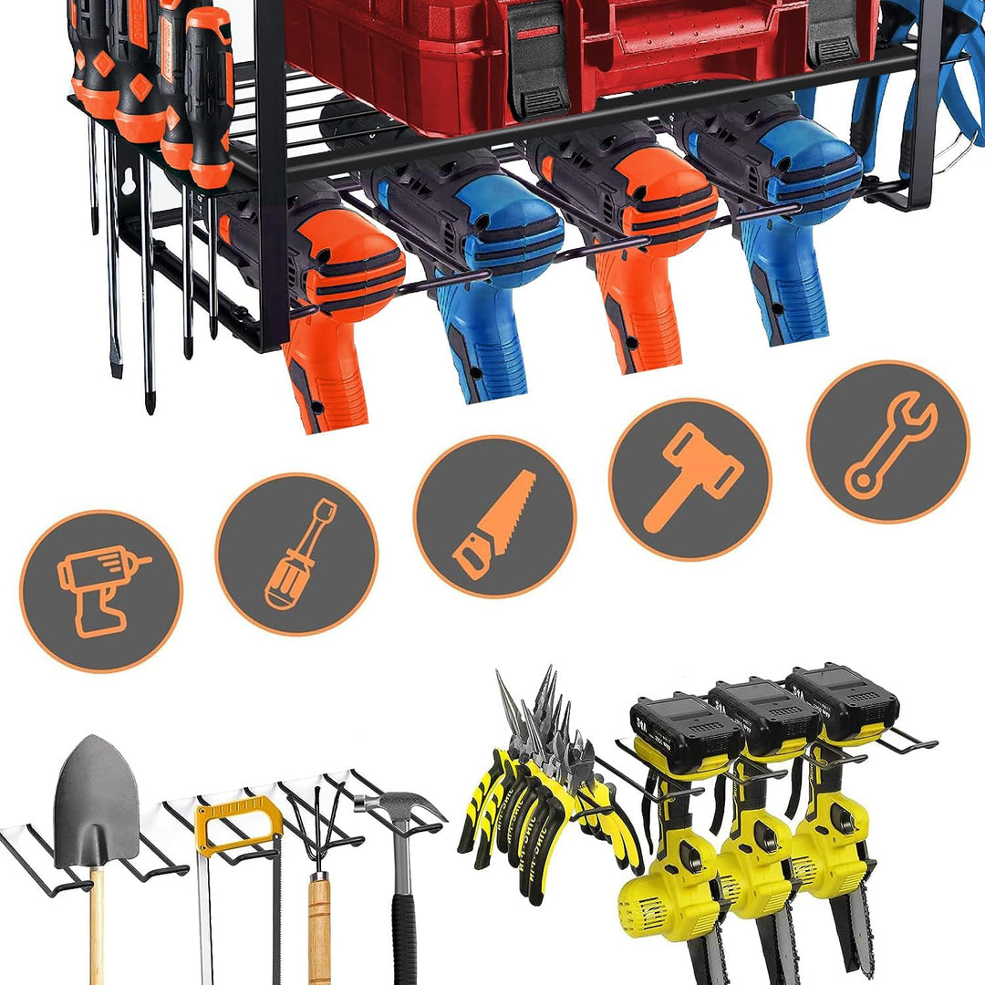 OYE Elektrowerkzeug Organizer, 4 Steckplätze Heavyduty Elektrisch Bohrer Wandmontage Aufbewahrungsre