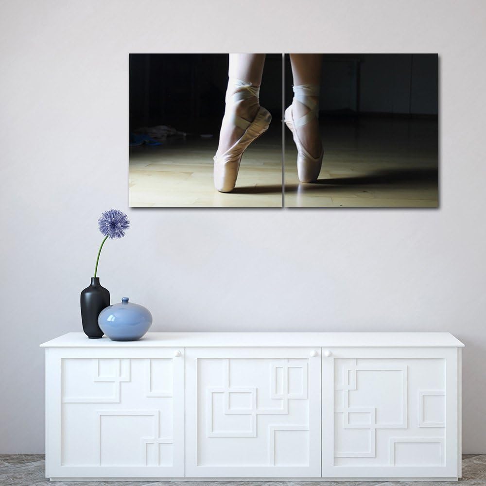 Feeby. Wandbilder - 2 Teile - 180x90 cm - quadratische Form Bilder Kunstdrucke Deko Panel BALLETT, B