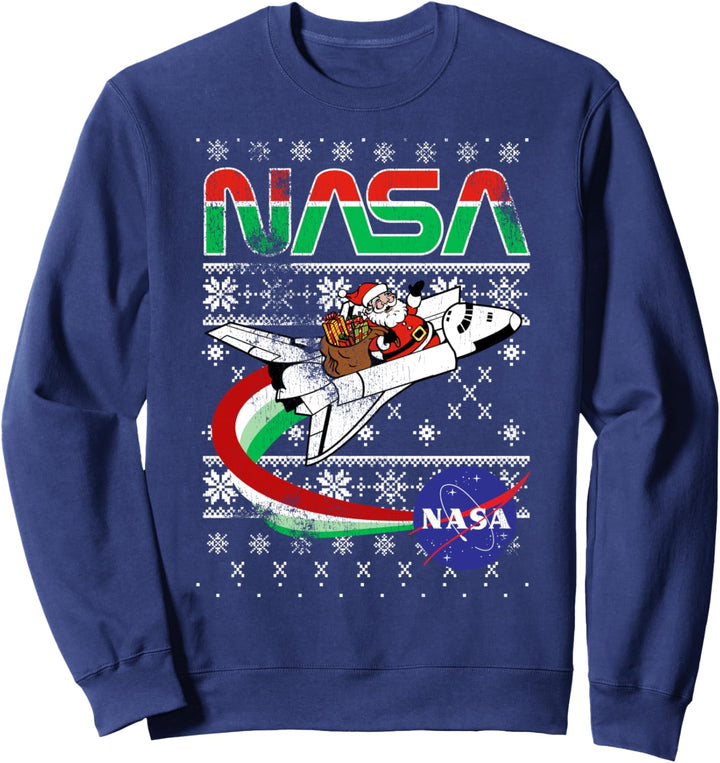NASA Santa Rocket Ugly Christmas Sweater Sweatshirt