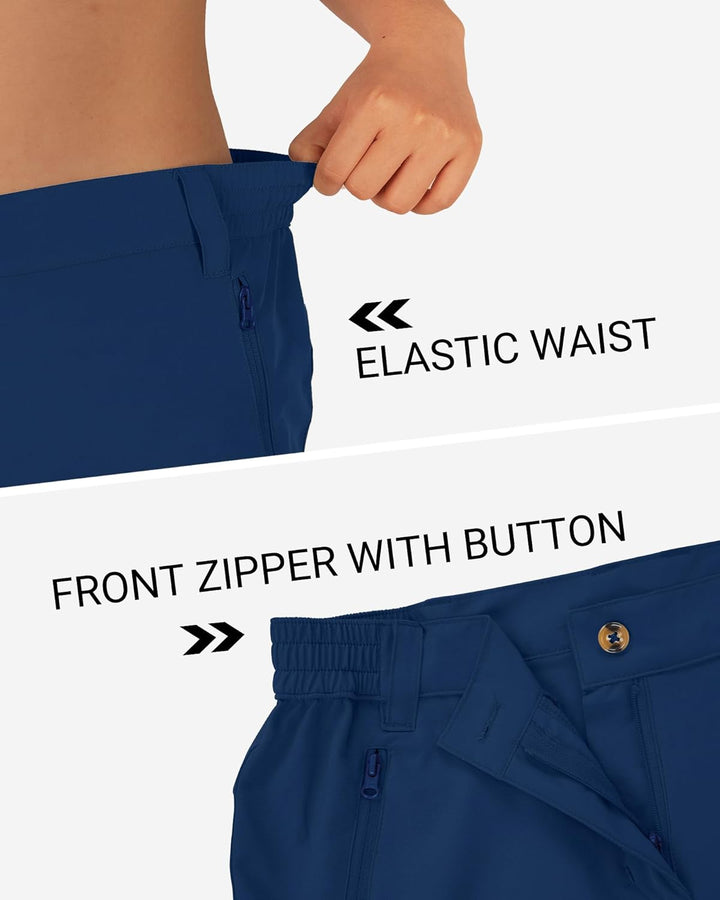 Outdoor Ventures Kurze Hose Damen UPF50+ UV Schutz Wander Shorts Sommer Leicht Trekking Shorts Stret