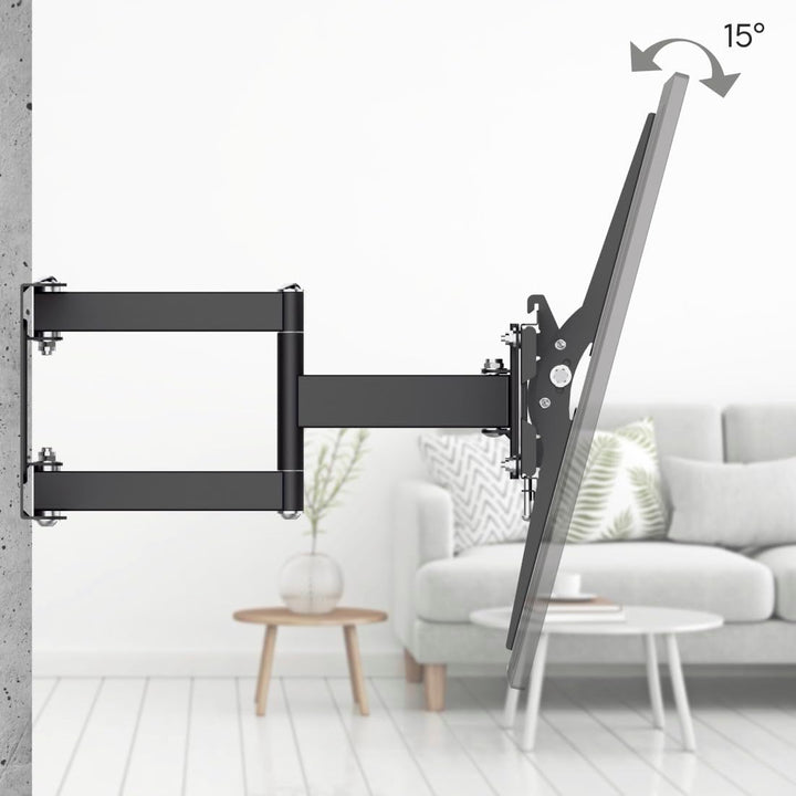 Hama TV Wandhalterung Schwenkbar &amp; Neigbar 32–75 Zoll (81–191 cm) – Vollbeweglich, Ausziehbar, VESA