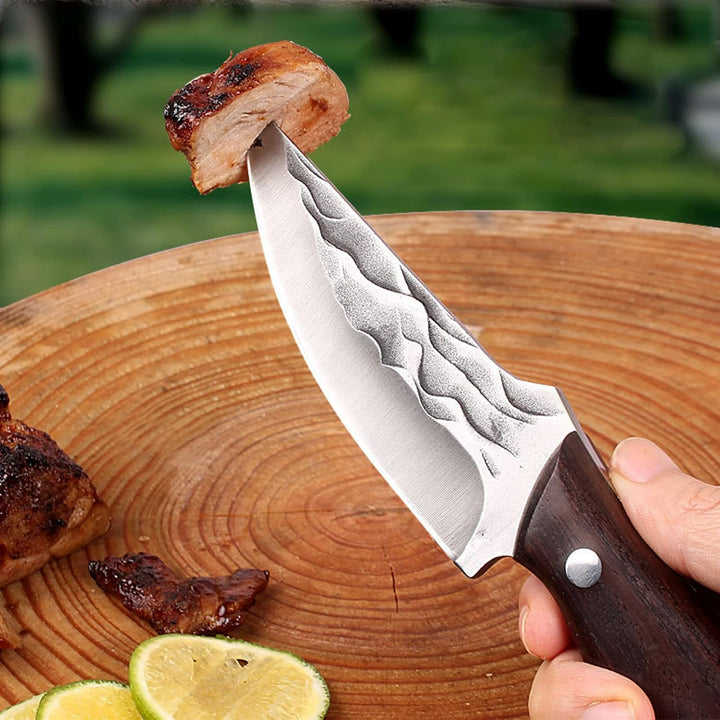 Kleines Kochmesser Japanisch Tisch Fleischmesser Handgefertigt Geschmiedetes Outdoor Camping Grills