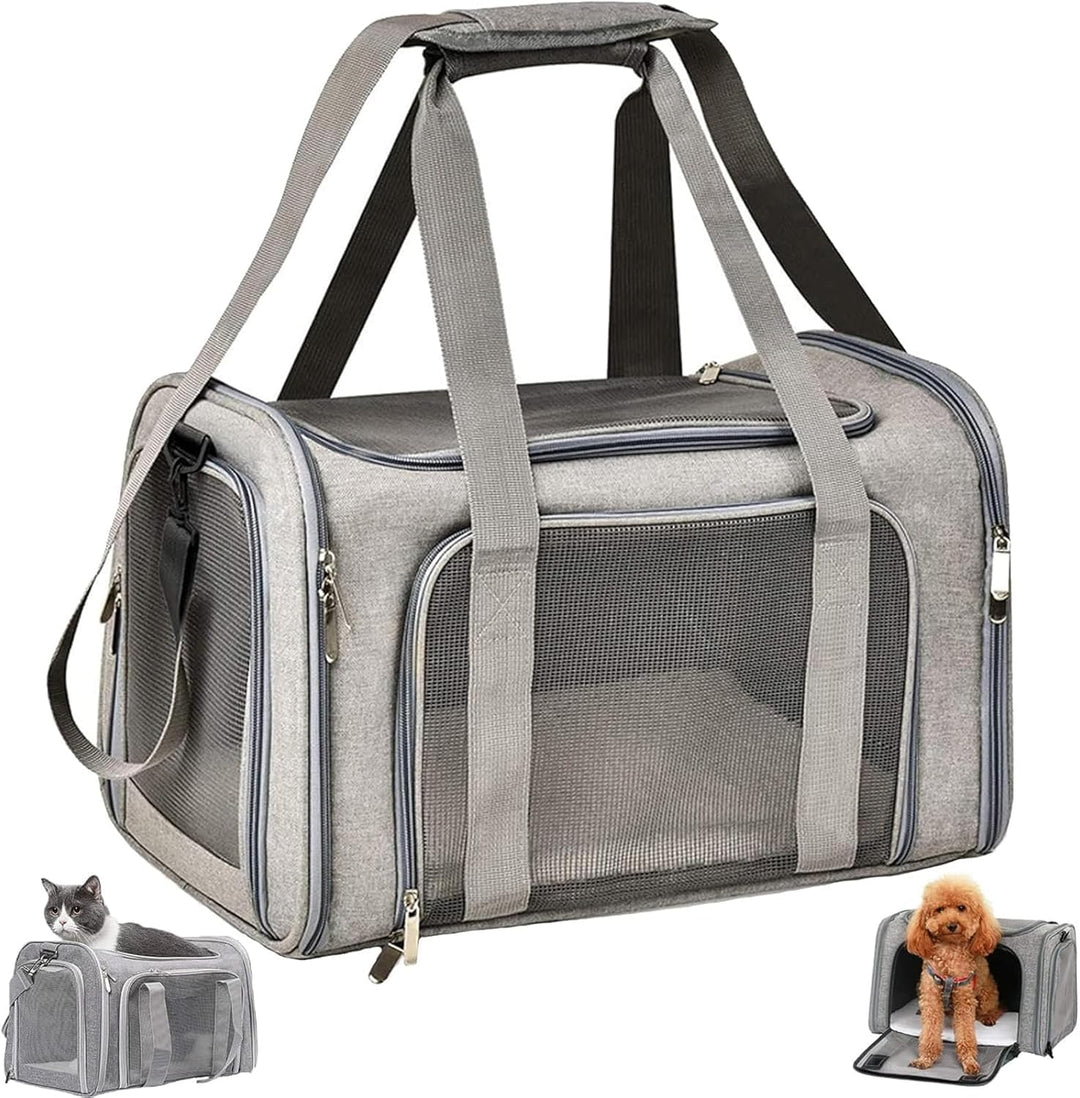 TOFFCAEA Transporttasche für Katze Hund, Hundetransportbox, Faltbare Katzentransportbox, tragbar, 5k