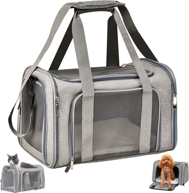 TOFFCAEA Transporttasche für Katze Hund, Hundetransportbox, Faltbare Katzentransportbox, tragbar, 5k