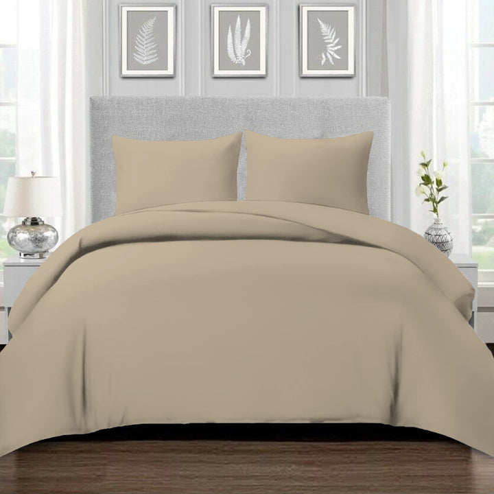 Pizuna 800 Fadenzahl aus Baumwolle Bettwäsche Einfach Taupe, 100% Langstaple Baumwolle Bettbezug und