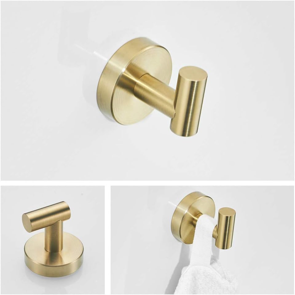 Kelelife Toilettenpapierhalter Handtuchhaken Wand Handtuchhalter/Handtuchstange für Badzimmer, Gold