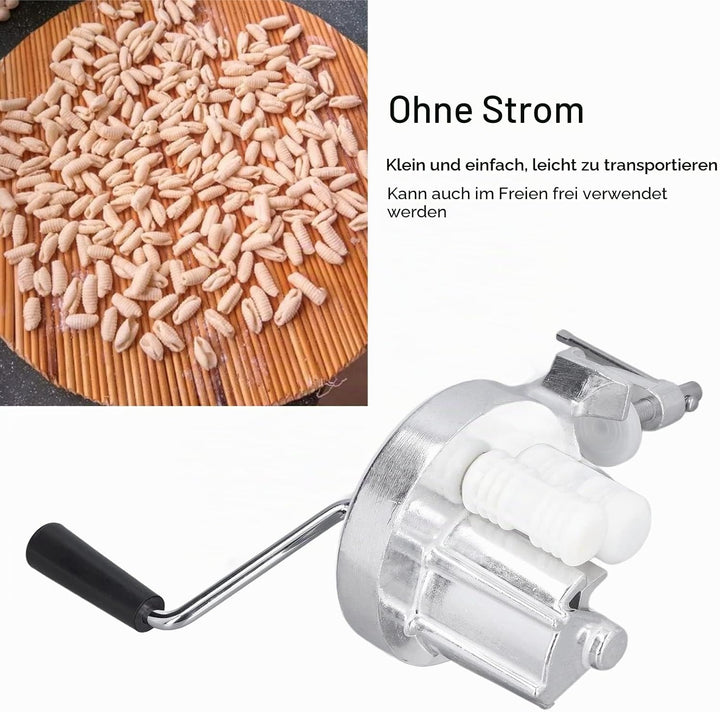 Yosoo Health Gear Manuelle Makkaroni Maker, Edelstahl Pasta Maker Maschine für Cavatelli, Orecchiett