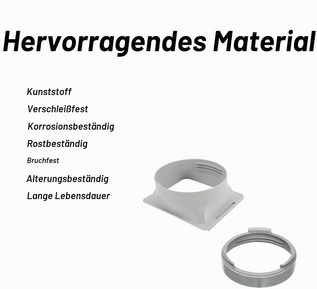 1 Stück Abluftschlauch Adapter, 150mm Universal Gewinde Verbindungsstück für Mobile Klimaanlage Schl