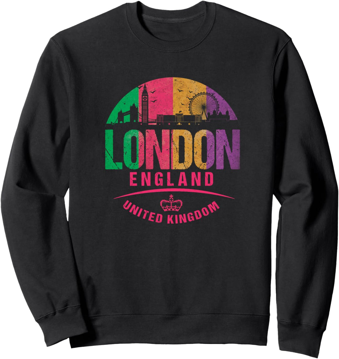 London England United Kingdom UK Cityscape Skyline Souvenir Sweatshirt