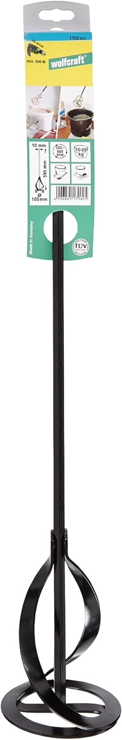 wolfcraft 1706000 Farb- und Mörtelmischer 15-20 l Ø 100 x 600 ø100x600mm, ø100x600mm
