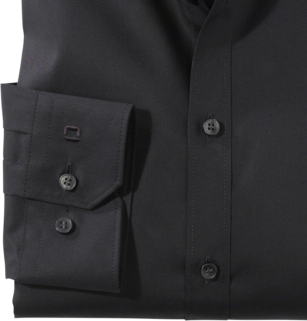 OLYMP Herren Businesshemd Langarm No.Six,Einfarbig,super Slim,Urban Kent 36 Schwarz 68, 36 Schwarz 6