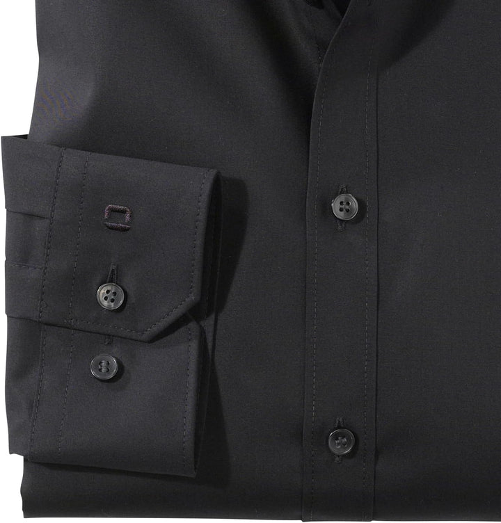 OLYMP Herren Businesshemd Langarm No.Six,Einfarbig,super Slim,Urban Kent 36 Schwarz 68, 36 Schwarz 6