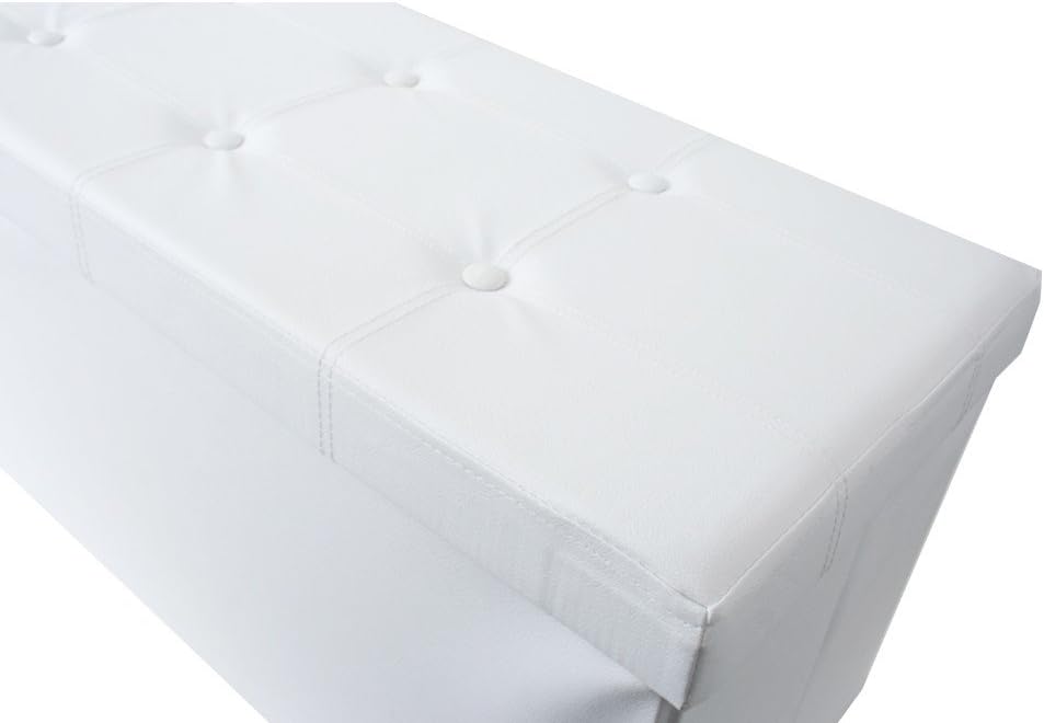 teprovo Sitzwürfel Sitzhocker Sitzbank Sitztruhe Truhe Aufbewahrungsbox faltbar, Grösse:110x38x38;Fa