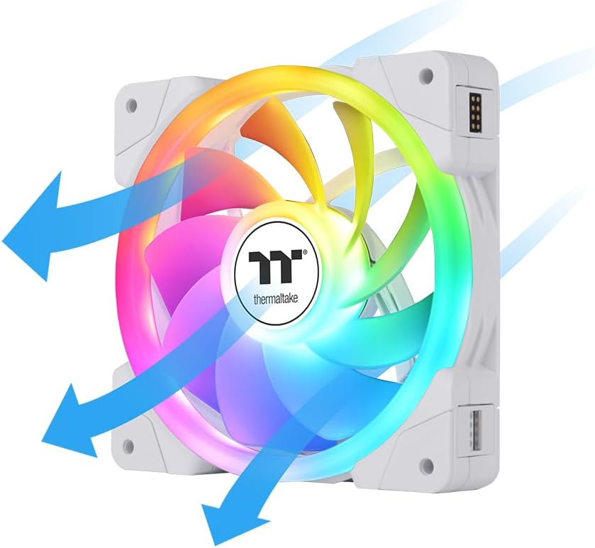 Thermaltake SWAFAN EX14 ARGB PC Cooling Fan White TT Premium Edition 3 Fan  Pack 140mm Weiss, 140mm