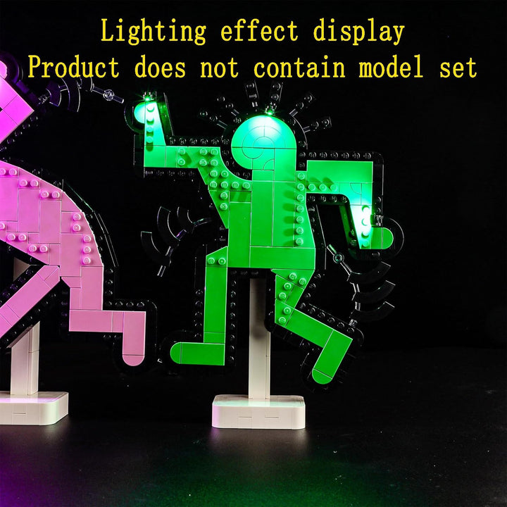 GEAMENT LED Licht-Set Kompatibel mit Lego Keith Haring Tanzende Figuren (Dancing Figures) Art 31216