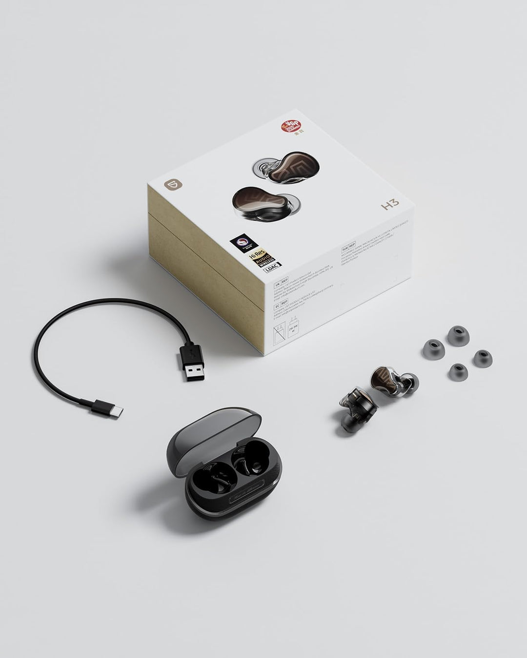 SoundPEATS H3 In-Ear Bluetooth Kopfhörer, Hi-Res/aptX Lossless/LDAC, Dual-BA + 12 mm Dynamic Driver,