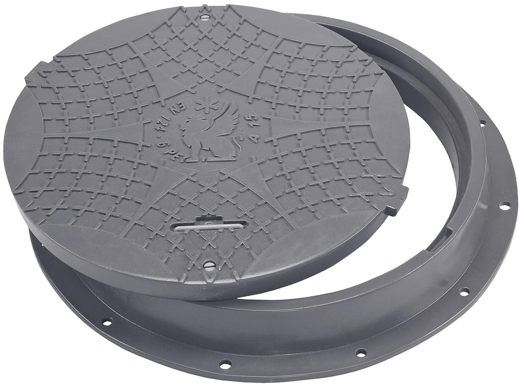 BABYLONPLAST Schachtabdeckung, Schachtdeckel DN600/800, 15kN Hochbelastbarer Kunststoff Kanaldeckel,