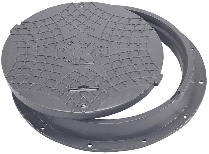 BABYLONPLAST Schachtabdeckung, Schachtdeckel DN600/800, 15kN Hochbelastbarer Kunststoff Kanaldeckel,