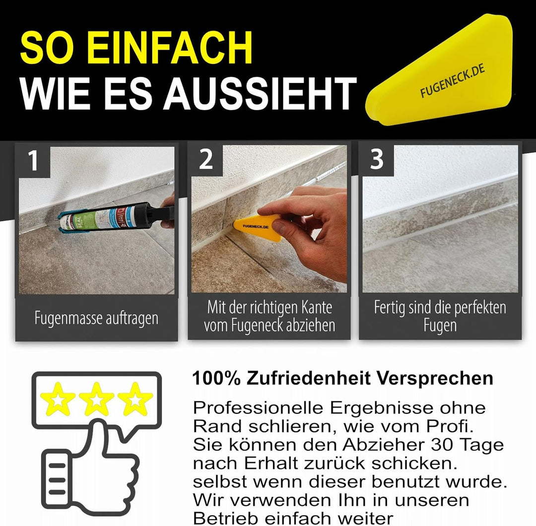 Profi Fugenabzieher - einzigartiges Design mit speziellen Überkanten - 3 verschiedene Fugengrössen -
