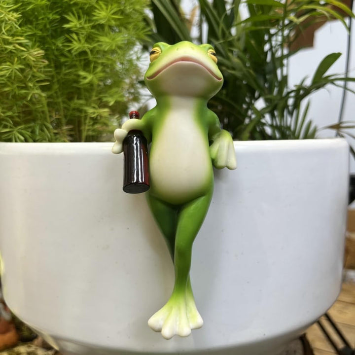 Mini-Frosch Topfpflanzen Dekorationen, lustige Garten Dekoration, Outdoor-Geschenke, Frauen Frosch S