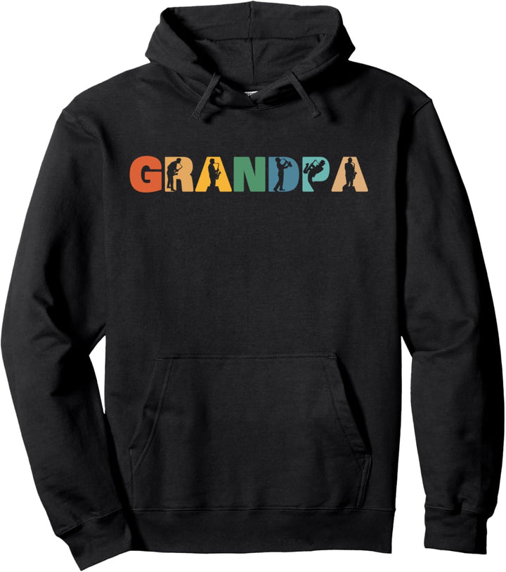 Retro-Saxophon Opa, Geschenke für Männer im Ruhestand Pullover Hoodie