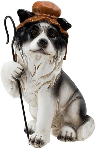 DRW Krippe des Geheimnisses der Hunde, 10 cm, aus Kunstharz, handbemalt, 7 Teile