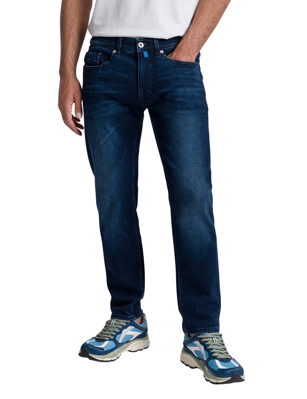 Pierre Cardin Herren Antibes Jeans 30W / 32L Dark Blue Used Whisker, 30W / 32L Dark Blue Used Whiske