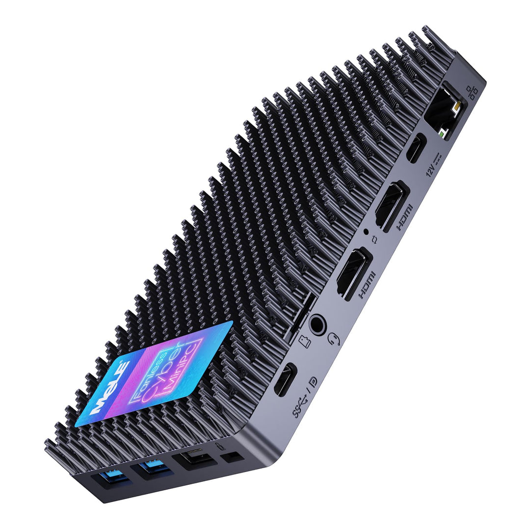 MeLE Cyber X1 Lüfterloser Mini PC 16GB DDR4 512GB ROM Micro PC Twin Lake N150(bis zu 3.6GHz) USB-C 2