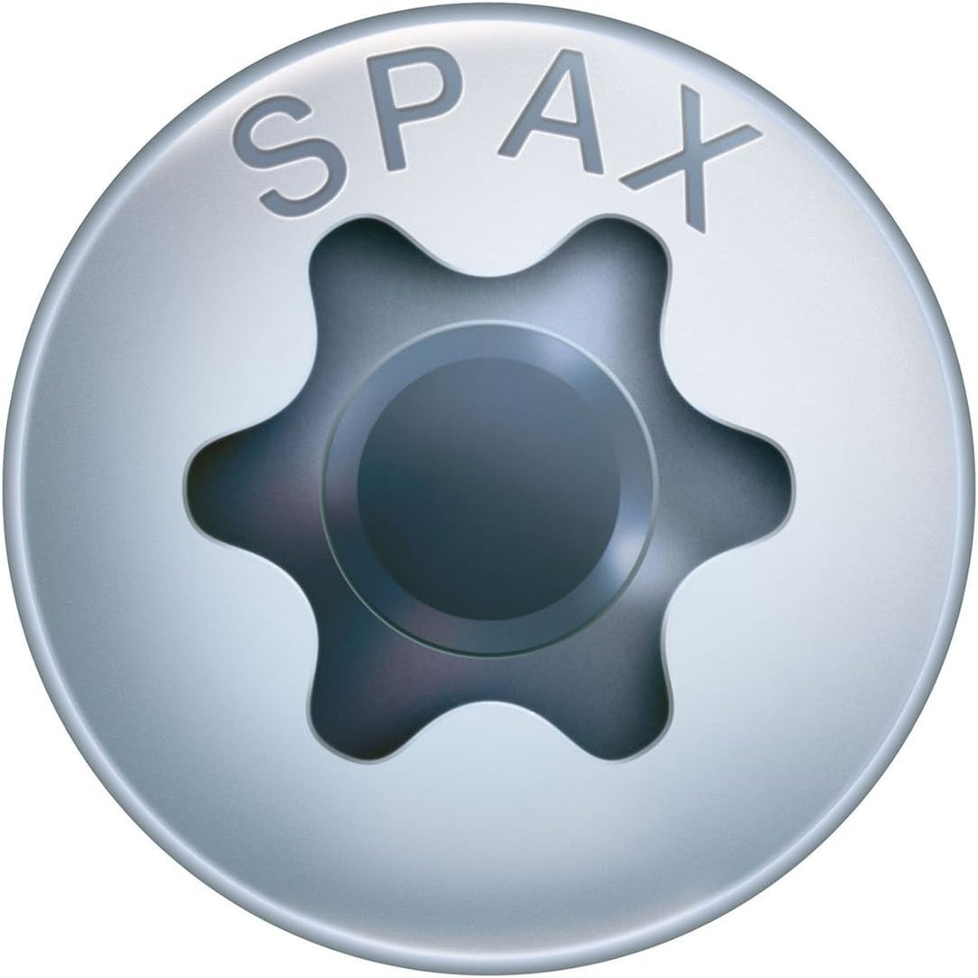 SPAX 201010450405 Universal, Halbrundkopf, T-STAR plus, 4CUT, Vollgewinde, Galvanisch blank verzinkt