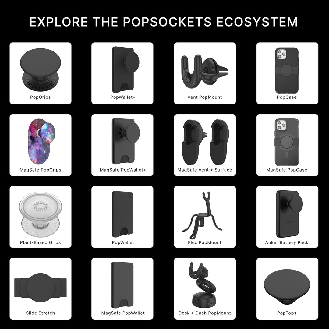 PopSockets: PopGrip für MagSafe - Ausziehbarer Sockel und Griff mit einem Austauschbarem Top für Sma