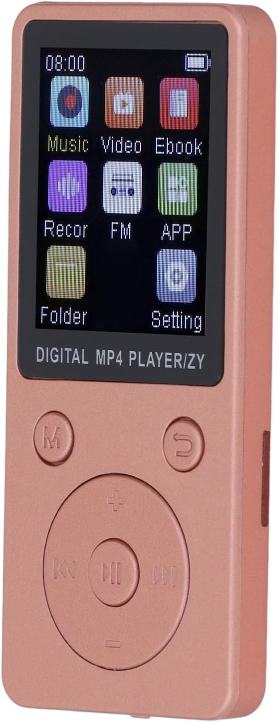 MP3-Player mit Bluetooth, Tragbarer Musik-Player mit 1,8-Zoll-Bildschirm und 64-GB-Speicherkarte, Ra