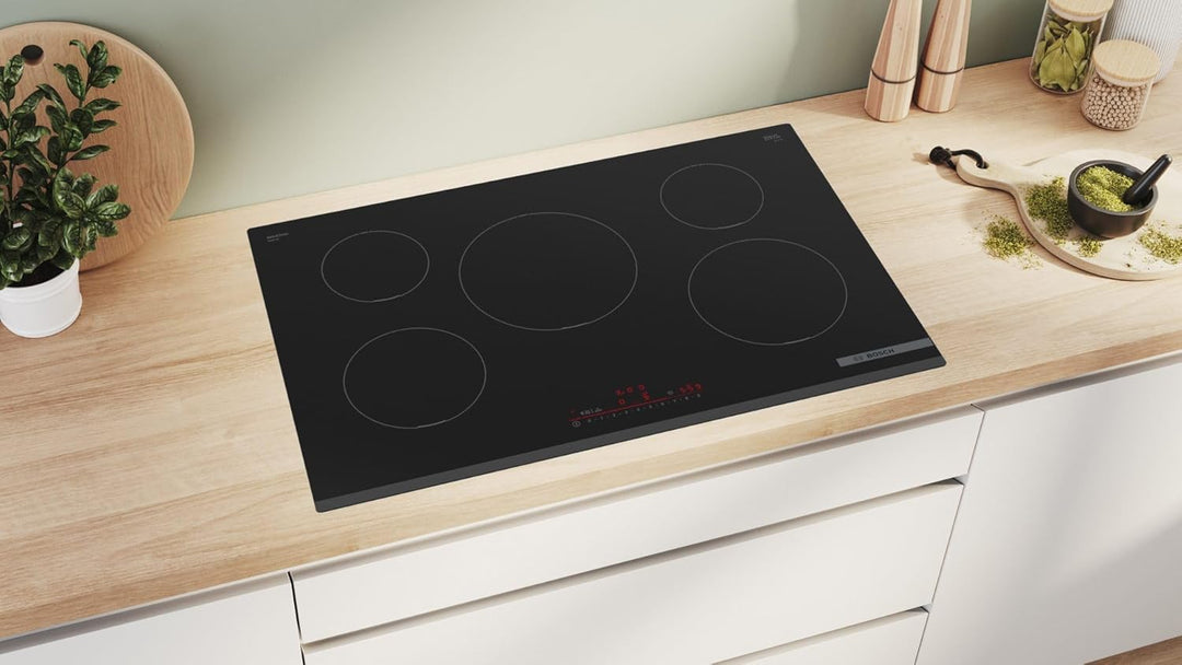 Bosch PIV831HB1E Serie 6, Einbau-Induktionskochfeld 80 cm, Schwarz Neue Version, Neue Version