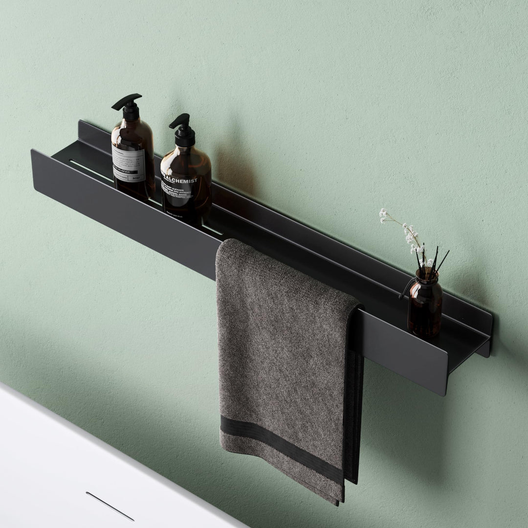 Mai & Mai Duschablage zum Bohren oder Kleben Duschregal Badablage 80cm Badezimmerablage zur Wandmont