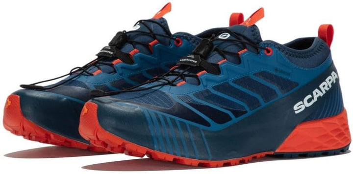 Scarpa Unisex Ribelle Run GTX Presa Traillaufschuhe 47 EU Blue Spicy Orange, 47 EU Blue Spicy Orange