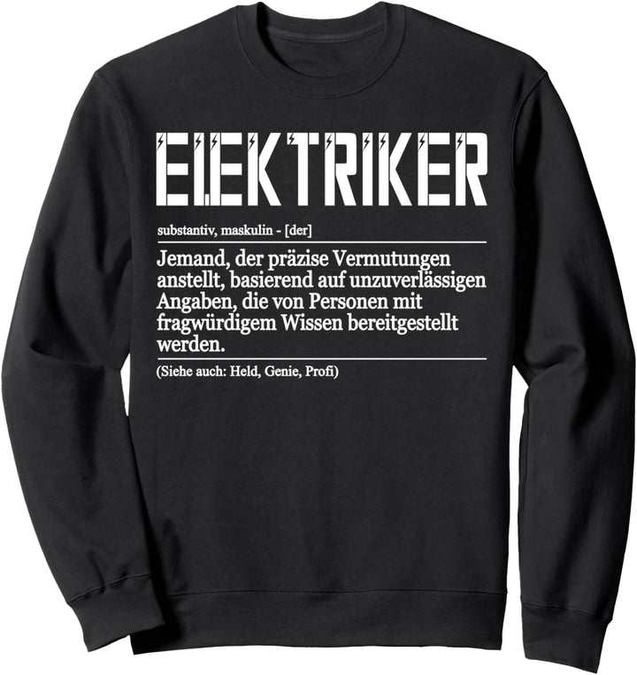 Mechatroniker Elektroniker Handwerker Definition Elektriker Sweatshirt