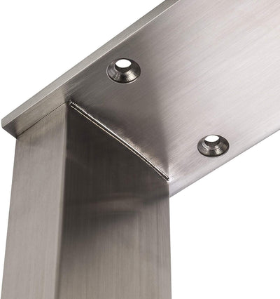 Tischgestell KUFE ECHT Edelstahl/Profil 80 x 40 mm/Höhe: 720 mm/Tiefe: 700 mm höhenverstellbar Tisch