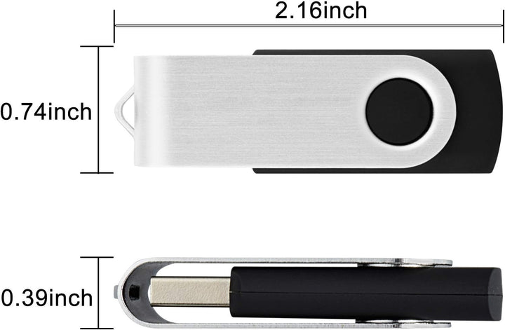 KOOTION 64GB USB 3.0 Sticks 10er Pack Speicherstick Datenstick Memory Sticks Bunt Flash Laufwerk 360