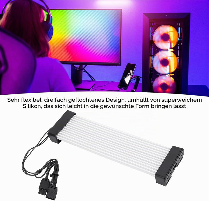 24 Pin zu 24 Pin PSU -Kabel, ARGB Stromkabel für Grafikkarte, 5V ARGB Beleuchtung Sync PC Case Decor