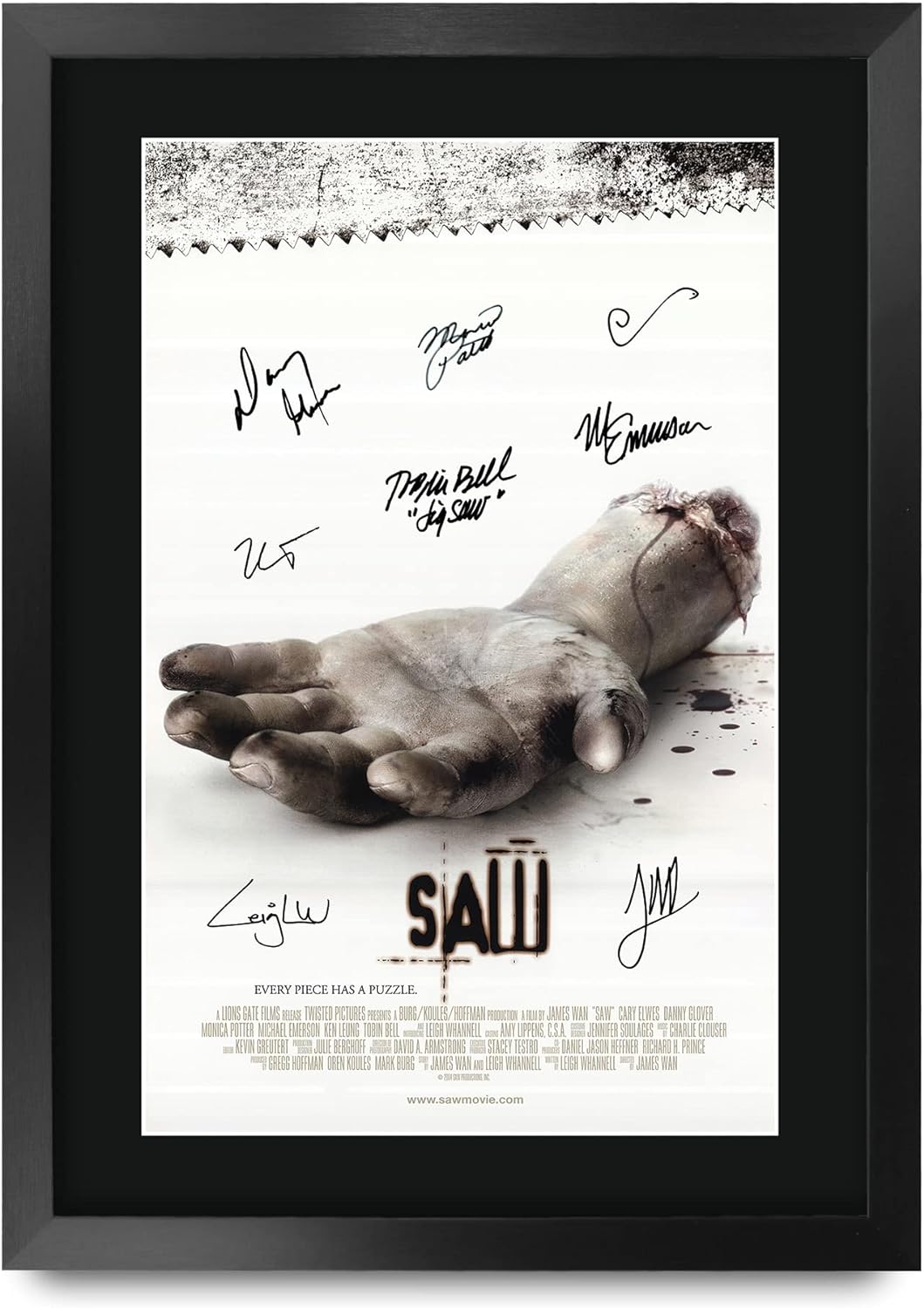 HWC Trading FR A3 Saw 1 Geschenke Geduckter Poster Signiertes Autogramm Foto für Fans von Film Memor