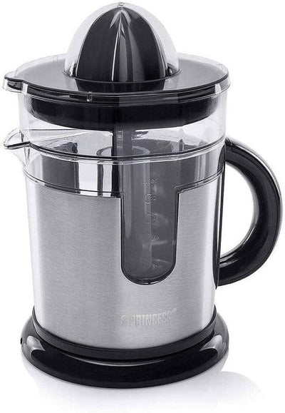 Princess 201975 Duo Juicer – Innovativer Zusatzsaftbehälter – Edelstahlausführung 40 Watt, 40 Watt