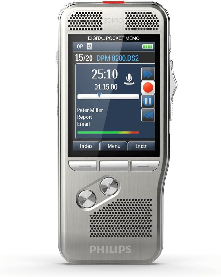 Philips Pocket Memo Diktiergerät DPM8000 ohne Software ohne Software traditioneller Schiebeschalter,