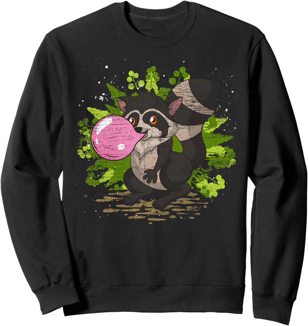 Trash Panda Waldbewohner Kaugummi Wald Tier Waschbär Sweatshirt