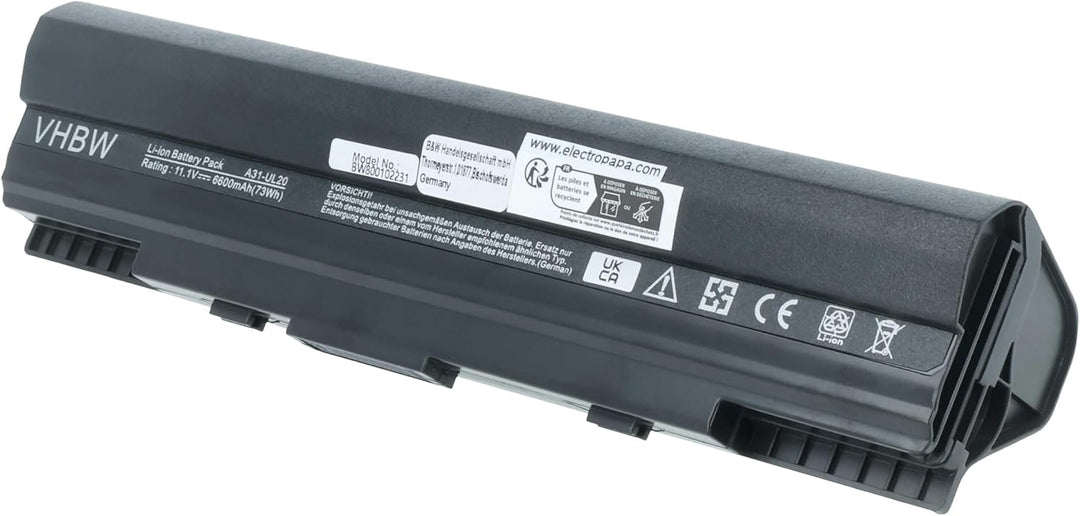 vhbw Akku kompatibel mit Asus Eee PC 1201HA, 1201HAB, 1201HAG, 1201K, 1201N, 1201N-PU17-BK Notebook