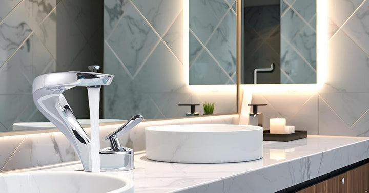 Onyzpily Wasserhahn Bad Chrom Waschtischarmatur Armatur Mischbatterie Einhebelmischer Badarmatur Hoc