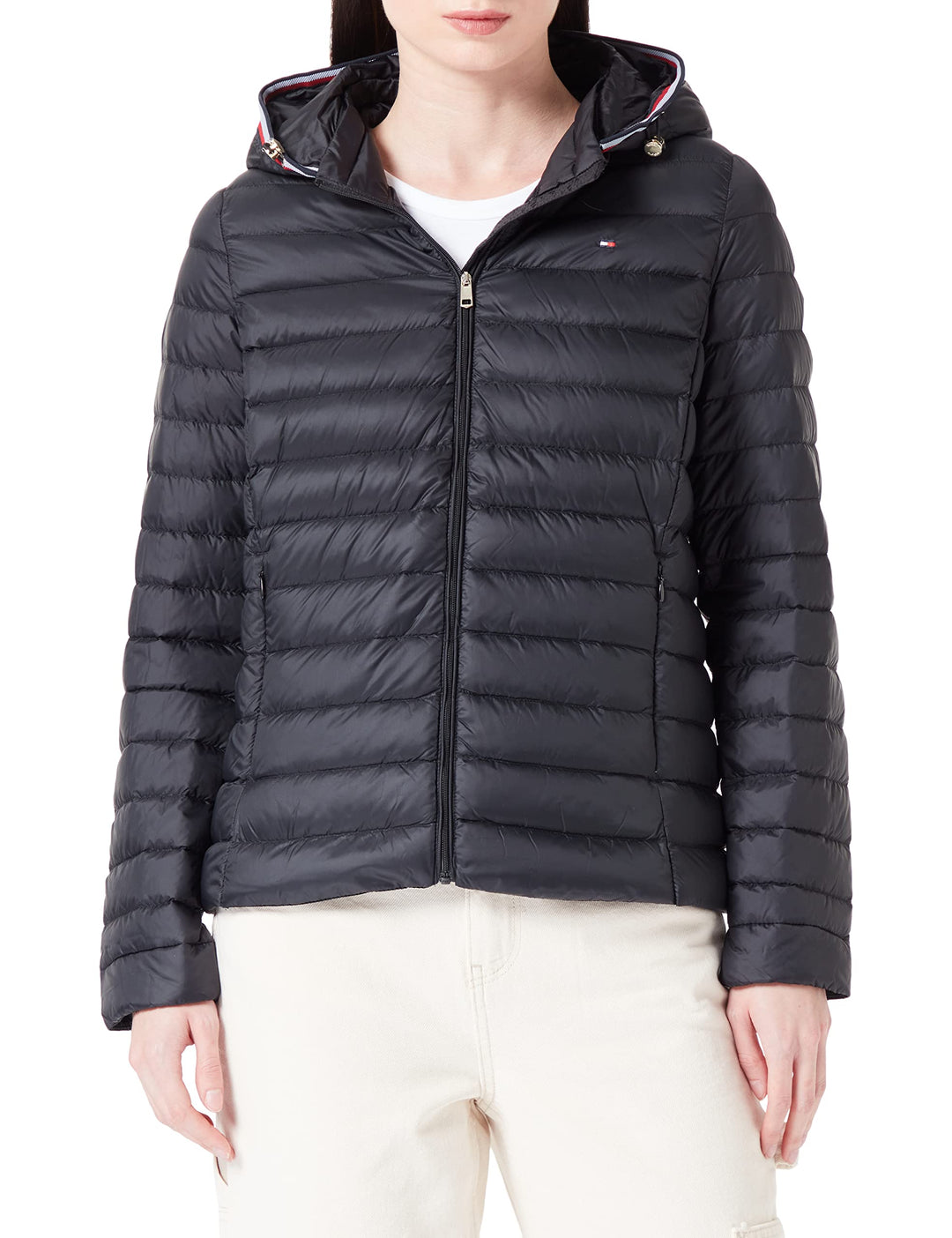 Tommy Hilfiger Damen Heritage Lw Down Jacket Daunenjacken XXS Schwarz (Black), XXS Schwarz (Black)